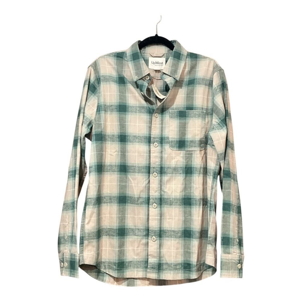 Upwest Flannel Men Medium Green NWT